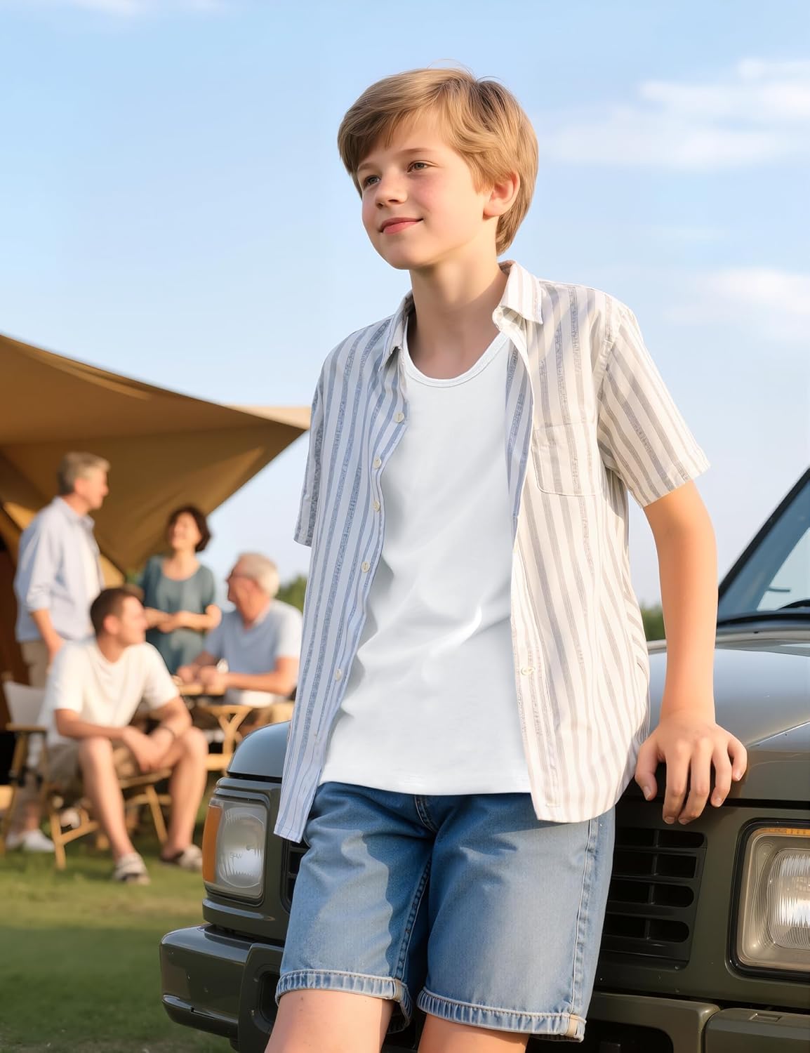 Auranso Boys Tank Tops Cotton Undershirts Crewneck Kids Athletic Sleeveless Shirt Basic Sport Workout Tops - Image 7