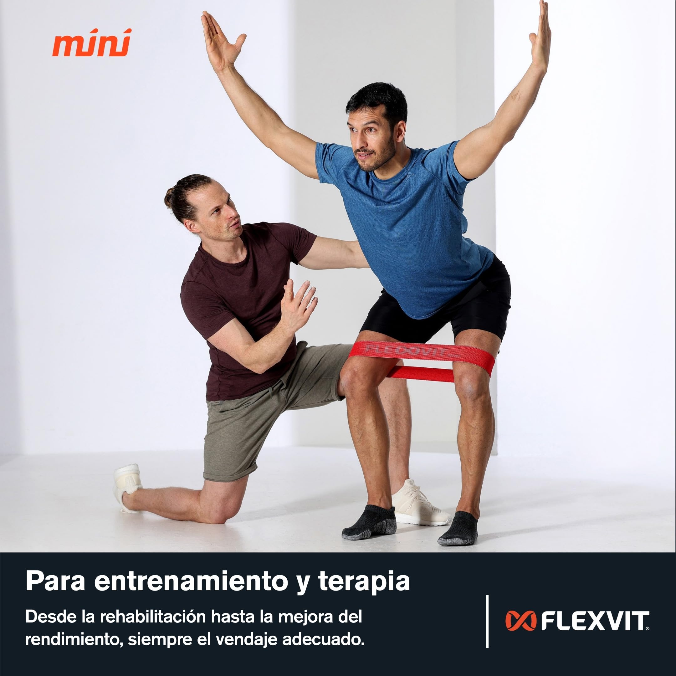 FLEXVIT Juego de 3 y 6 bandas de fitness para ejercicios de estabilización general, estiramiento y movilización, diferentes grosores, para principiantes y profesionales