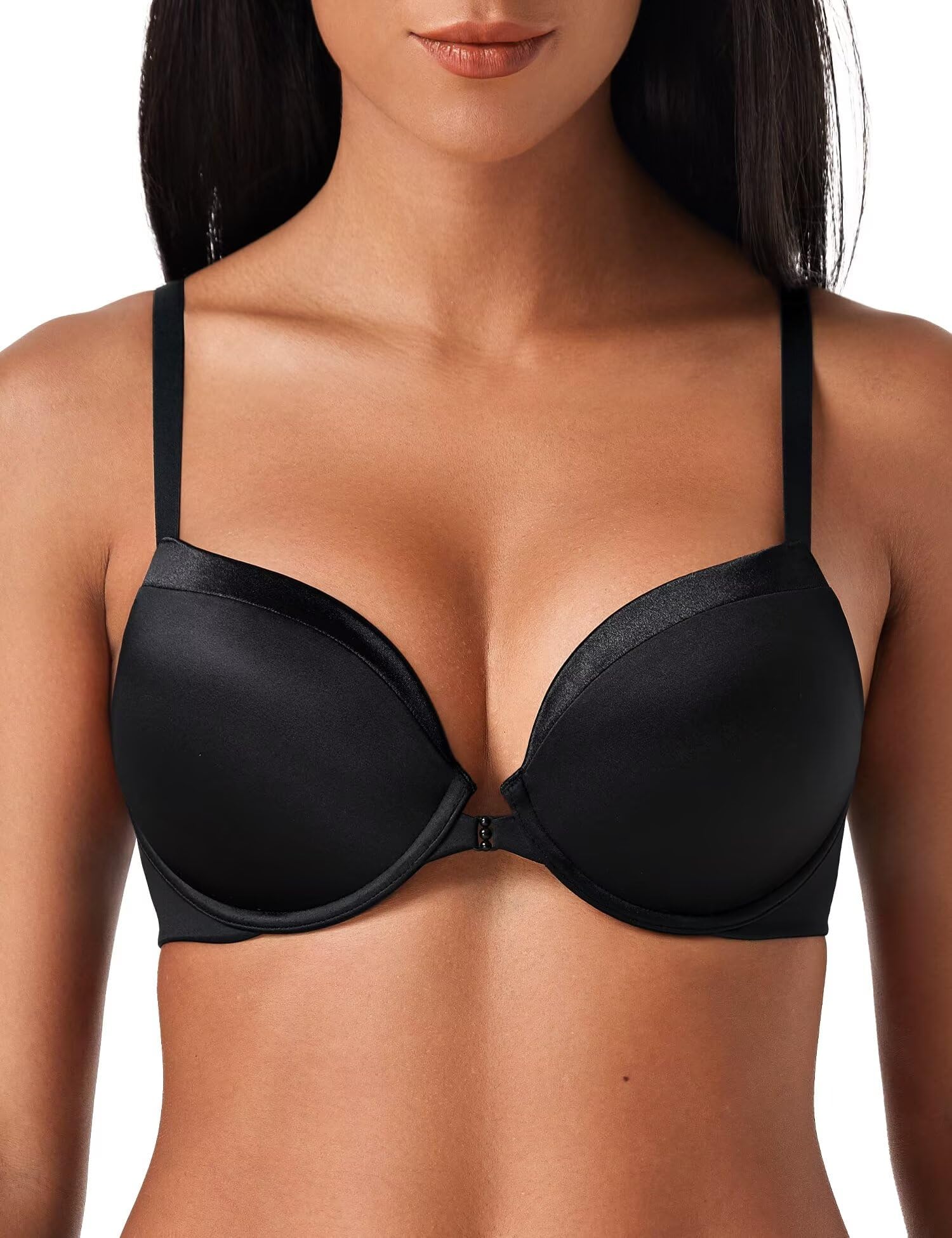Women's Push Up Bra Deep V Underwire Bra Full Coverage Lightly Padded Bras