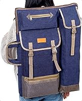 Vista 6 de TRANSON Art Portfolio Case Artist Mochila Bolsa de lona grande 26" x 19.5