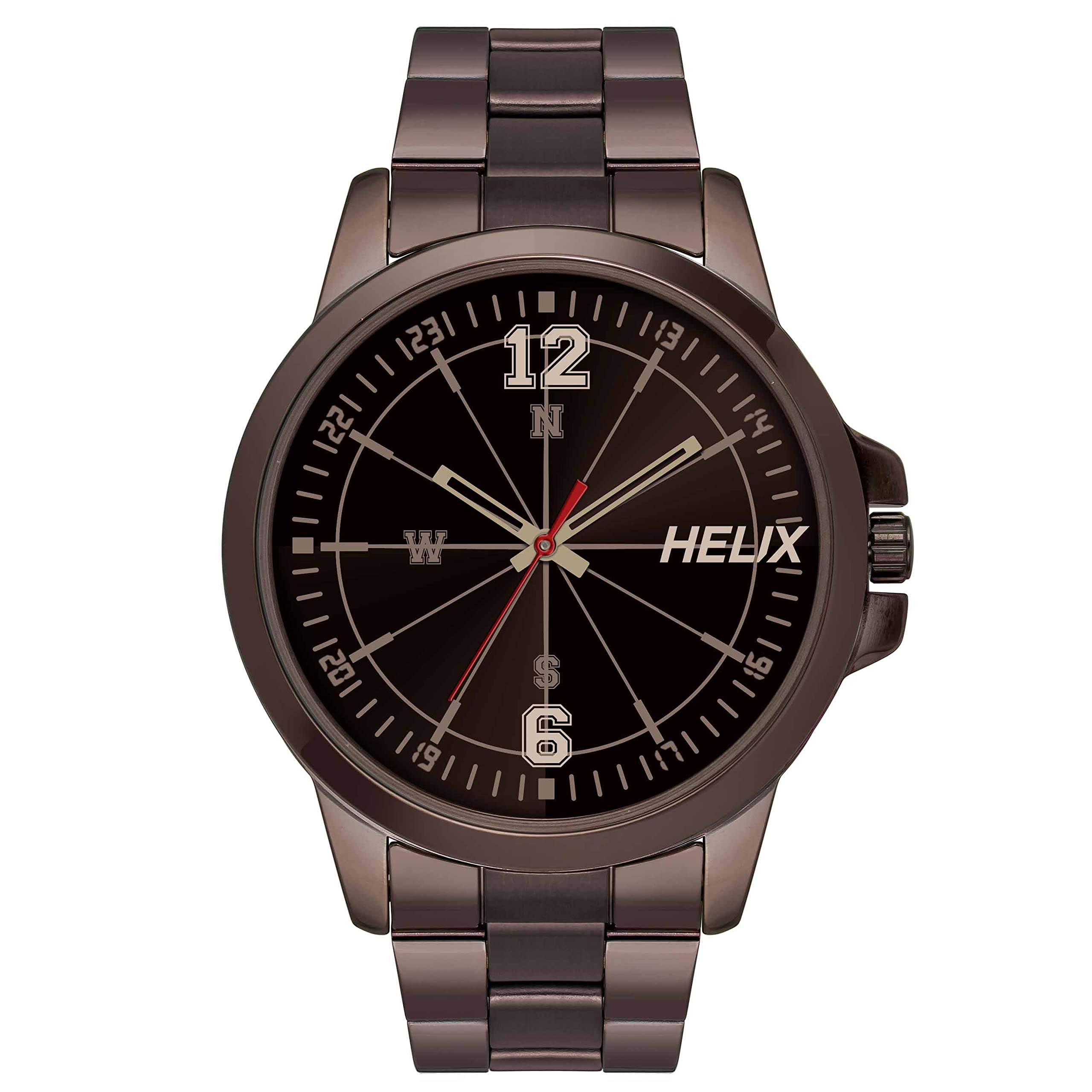 Helix by Timex Brown Round Analog Watches for Men | Quartz Movement Stainless Steel Bracelet Men Watches | Upto 30 m Water Resistance with Foldover Clasp Closure | Gift for Men TW023HG26 (B0C33WGDGN) Amazon Price History, Amazon Price Tracker
