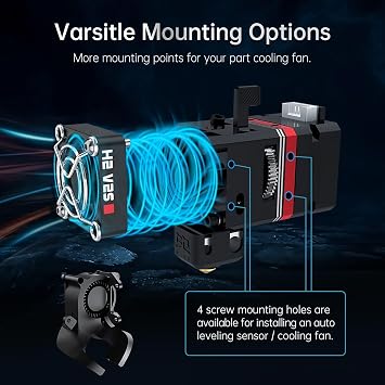 BIQU H2 V2S Dual Gear Extruder Upgrade H2 Extruder 3D Printer Direct Extruder 1.75mm Filament BIQU BX Creality Ender & CR Series Printers, Anycubic Mega S, Geeetech Printers and Prusa I3 DIY Kits