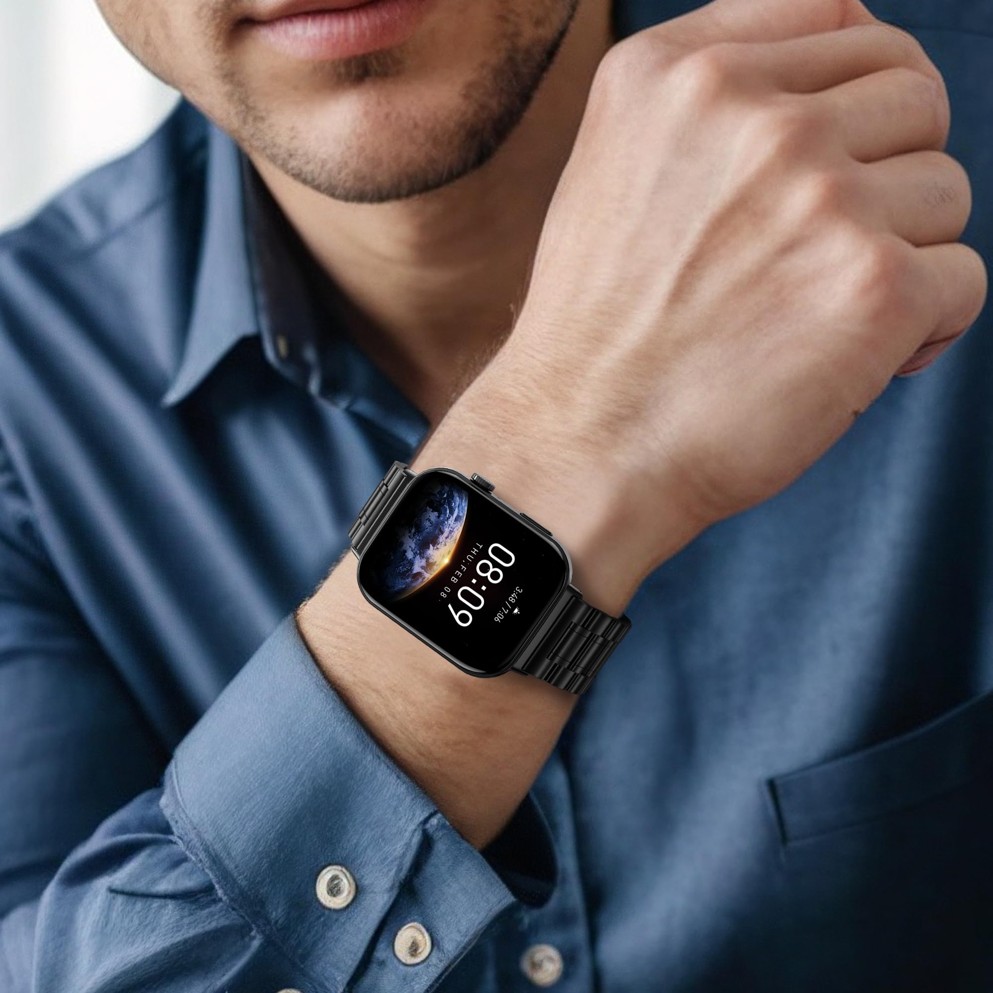 iHoxstrapie Cinturino Compatibili con Huawei Fit 3, Braccialetto di Ricambio in Acciaio Inossidabile Bracciale per Donna e Uomo Smartwatch Cinturini