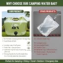 Kruvad Camping Collapsible Water Storage Bag 8L – Portable Folding Water Container Valve, BPA-Free Plastic Water Carrier Tank for Camping, Hiking, Travel, Picnic, Road Trips & Emergency Use gallery image