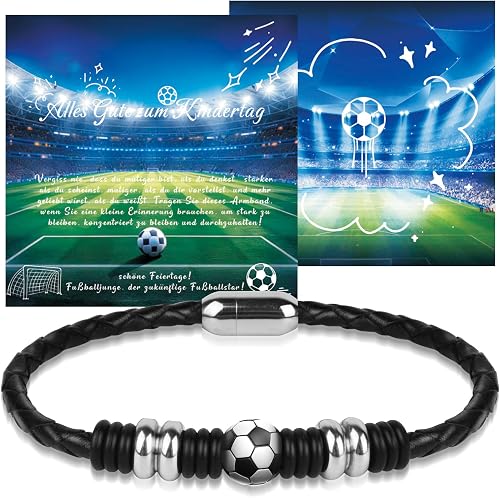 Fussball Armband Geschenke für 5/6/7/8/9/10/11/12 Kinder Jung…