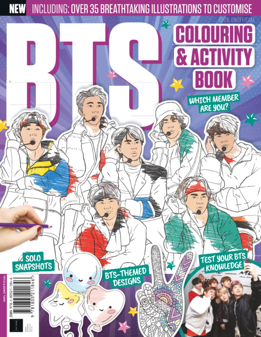 BTS Coloring & Activity Book: Including Over 35 Breathtaking Illustrations to Customise! Test Your BTS Knowledge