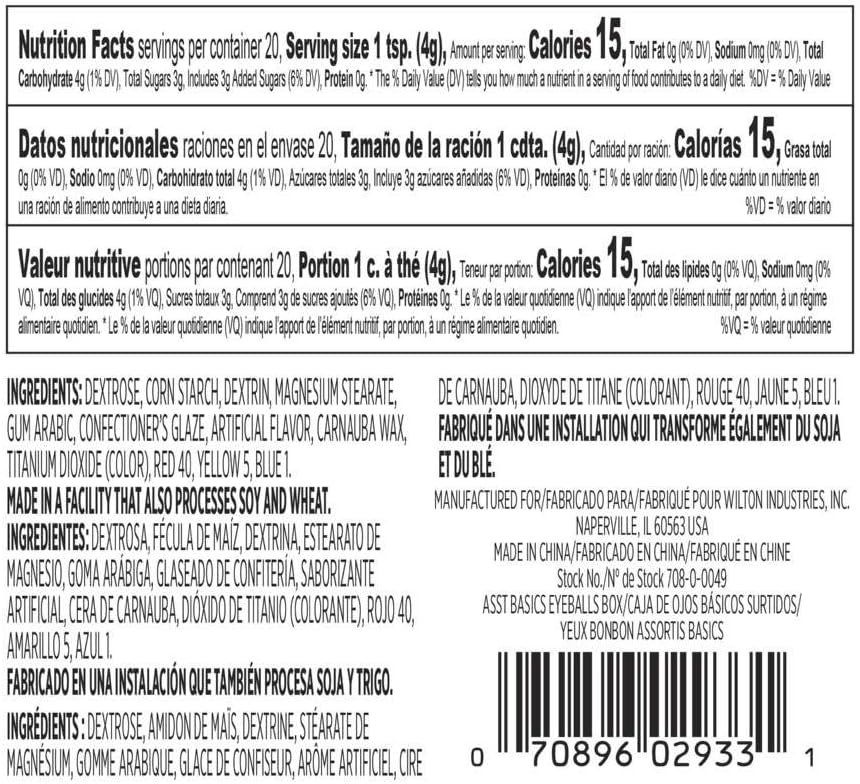 Food Items Decorations, usone size, Assorted Candy Eyeballs Tackle Box