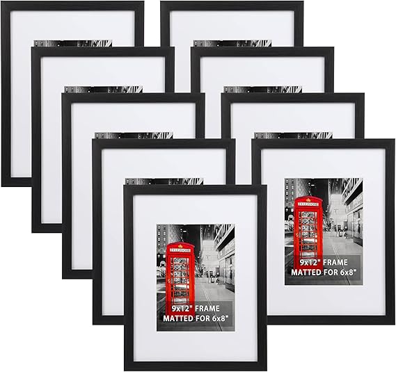 Lavezee 9x12 Picture Frame Set of 9, Made to Display