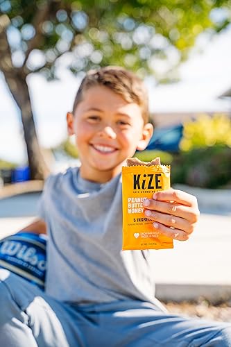 Miniatura 4 de KiZE Barra energética, miel de mantequilla de maní, 6 ingredientes, sin lácteos, 0.27 onzas de proteína, comida real limpia y simple, sin gluten,