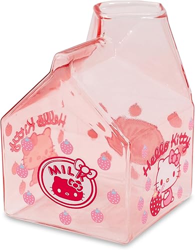 Miniatura 3 de Hello Kitty Sanrio - Cartón de leche de fresa, jarra pequeña para crema | Capacidad para 12 onzas