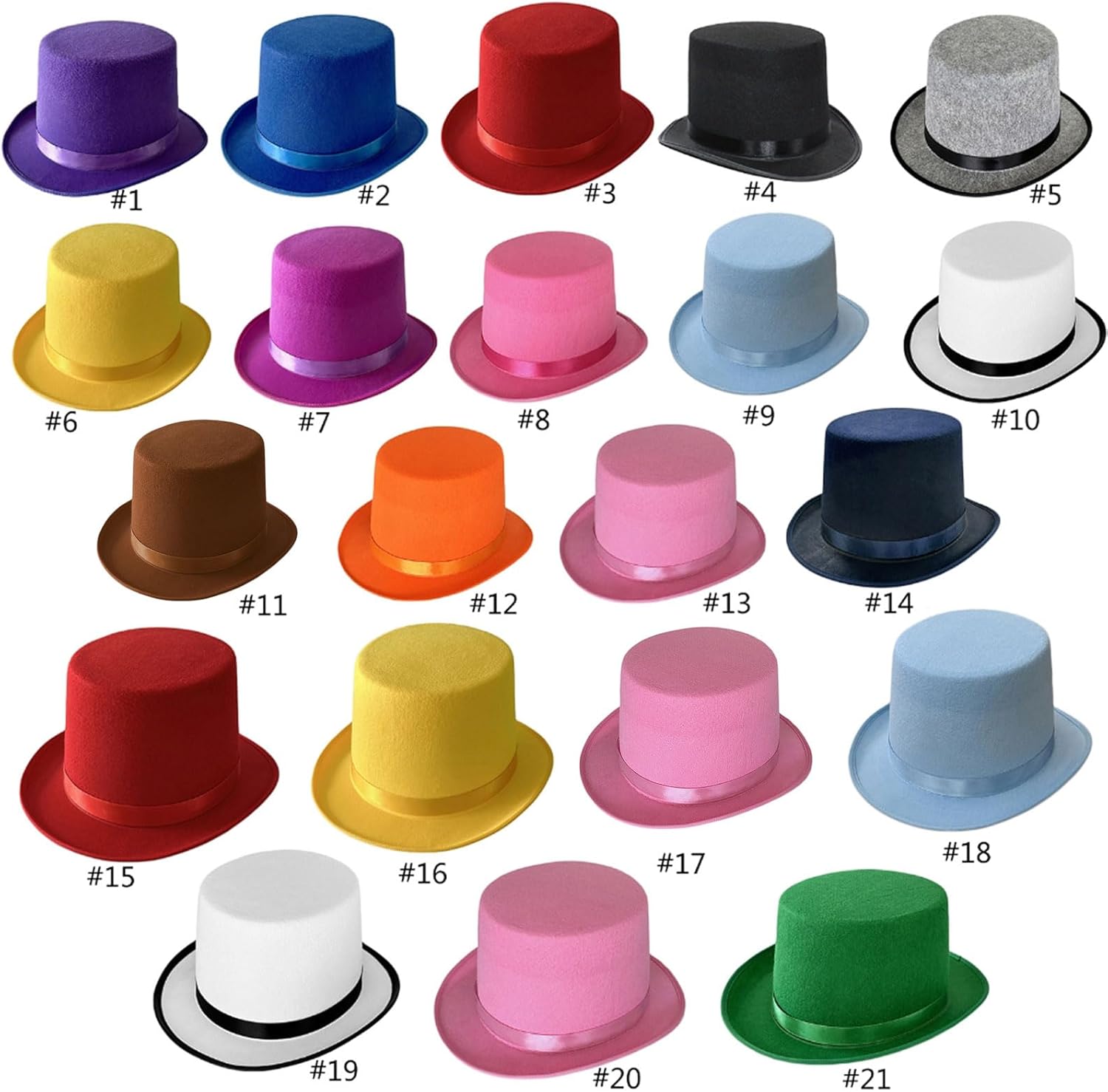 Hat British Adult/Kids Flat Top Hat Prom Carnivals Party Costume Felt Magician Hat for Carnivals Show Party - Image 6