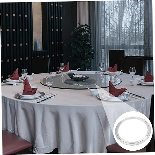 Miniatura 4 de GANAZONO Mesa giratoria Mesa de comedor Accesorios de escritorio Tocadiscos redondos Giratorios Rodamiento giratorio redondo para rotar Estante de