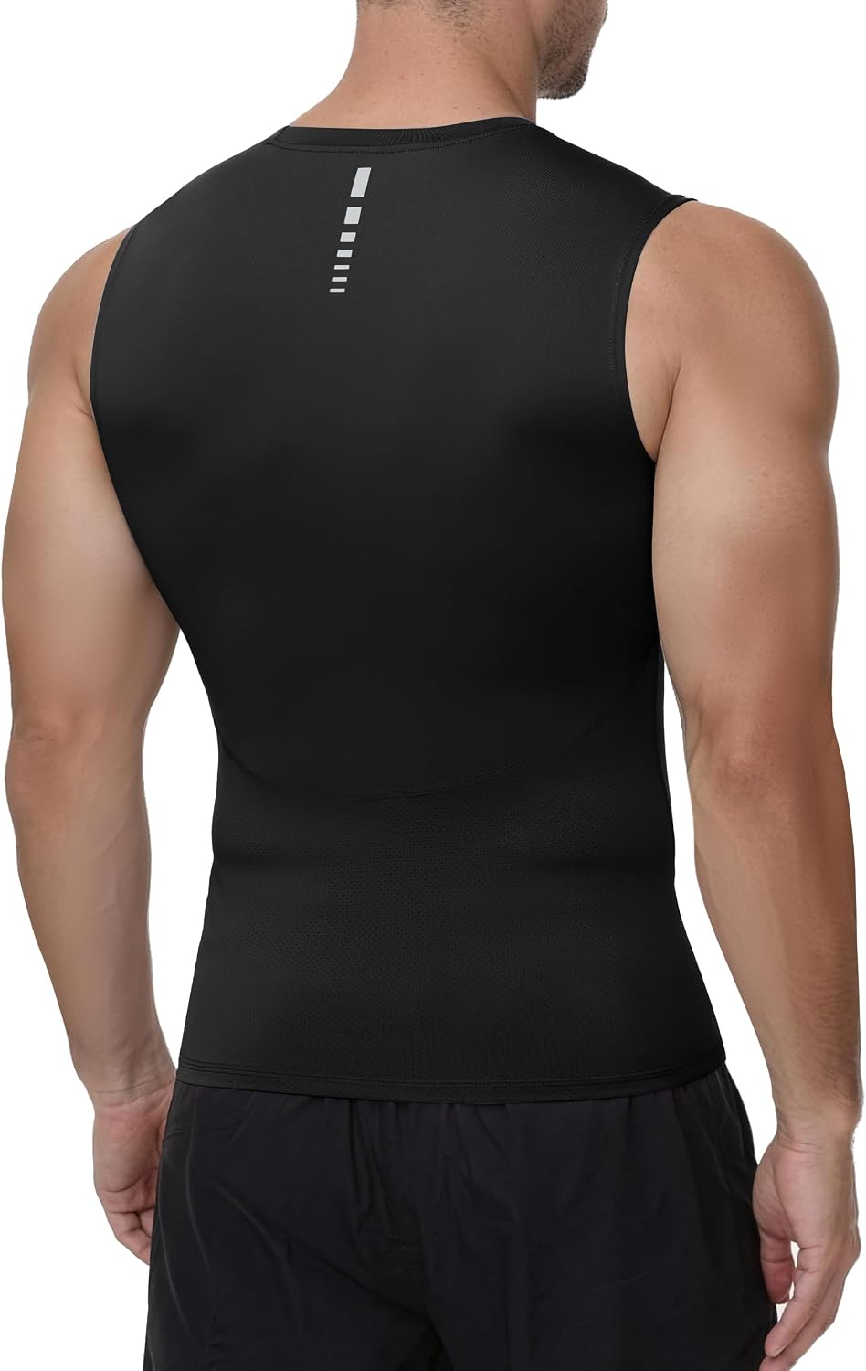 Roadbox Men's Sleeveless Compression Shirt, Athletic Workout Tank Tops Sports Running Muslc Base Layer