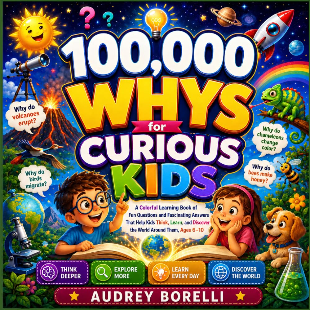 100,000 Whys for Curious Kids (Comic Edition): A Colorful Learning Book of Fun Questions and Fascinating Answers That Help Kids Think, Learn, and ... BRAIN TRAINERS AND TEASERS FOR CURIOUS KIDS)