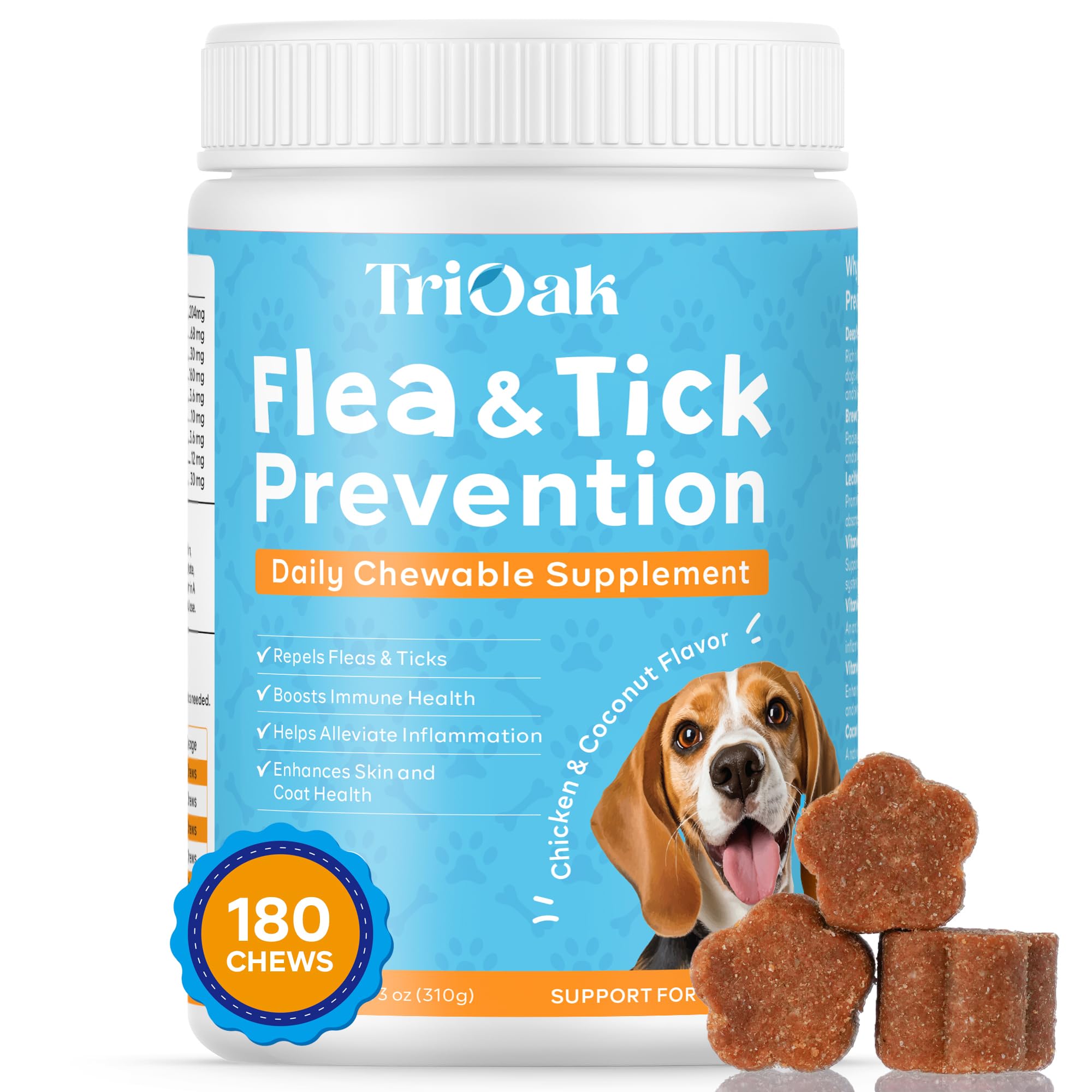 ⚠️ecoflea⚠️ Flea and Tick Prevention for Dogs Chewable: Natural Soft Dog