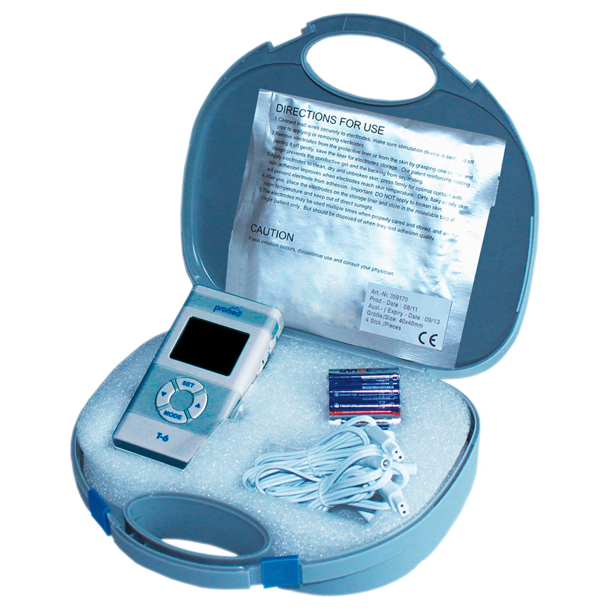 Promed EMT-6 Digitales TENS & EMS duo Gerät, Kombigerät, Elektrostimulationsgerät für Nerven- und Muskelstimulation, Reizstromgerät mit 4 Tens Elektroden, 13 Therapiemodi