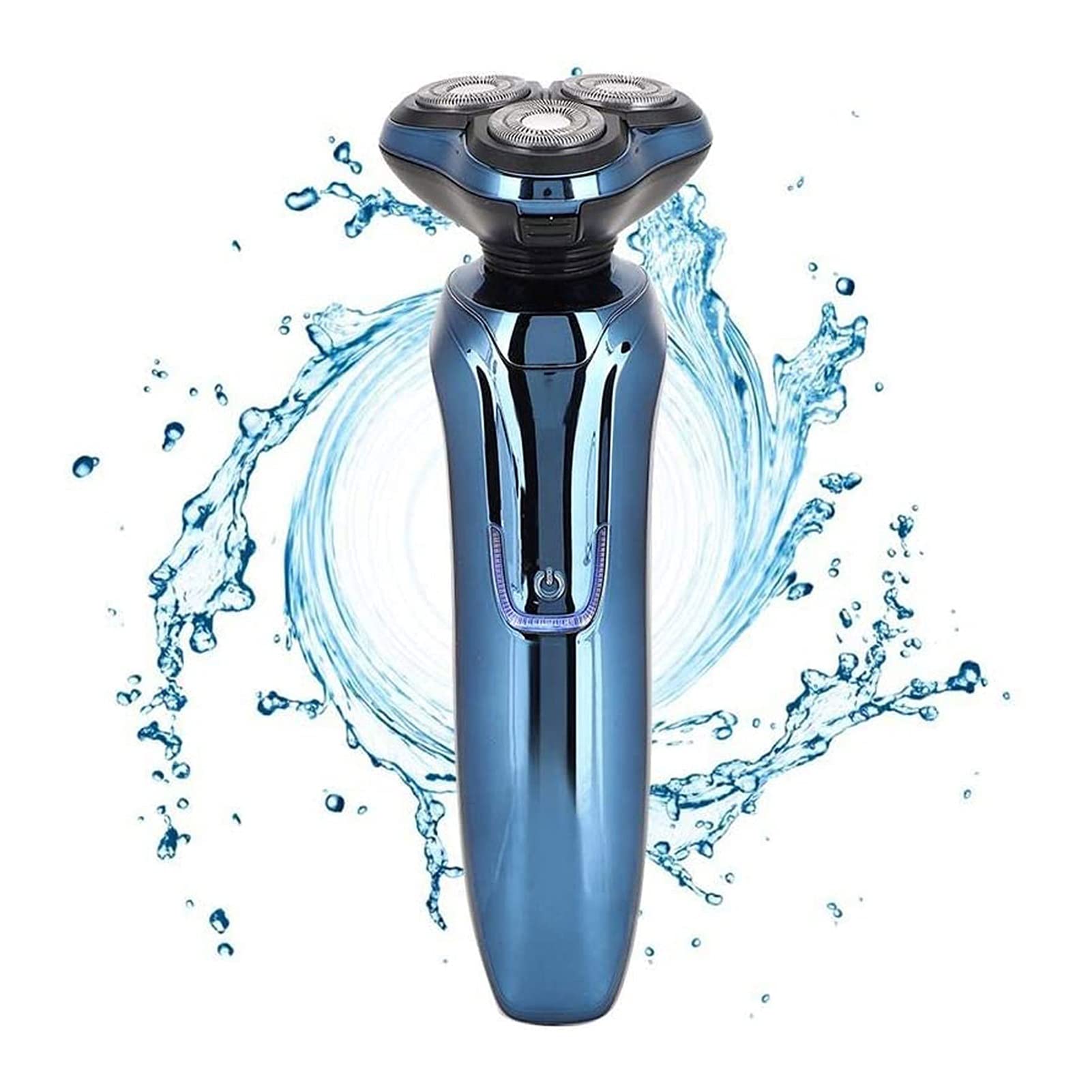 GeRRiT Rasoi elettrici per uomo, rasoio elettrico da uomo, uomo impermeabile a umido asciutto, uomo rotativo rotante USB ricaricabile con trimmer barba per marito rasatura