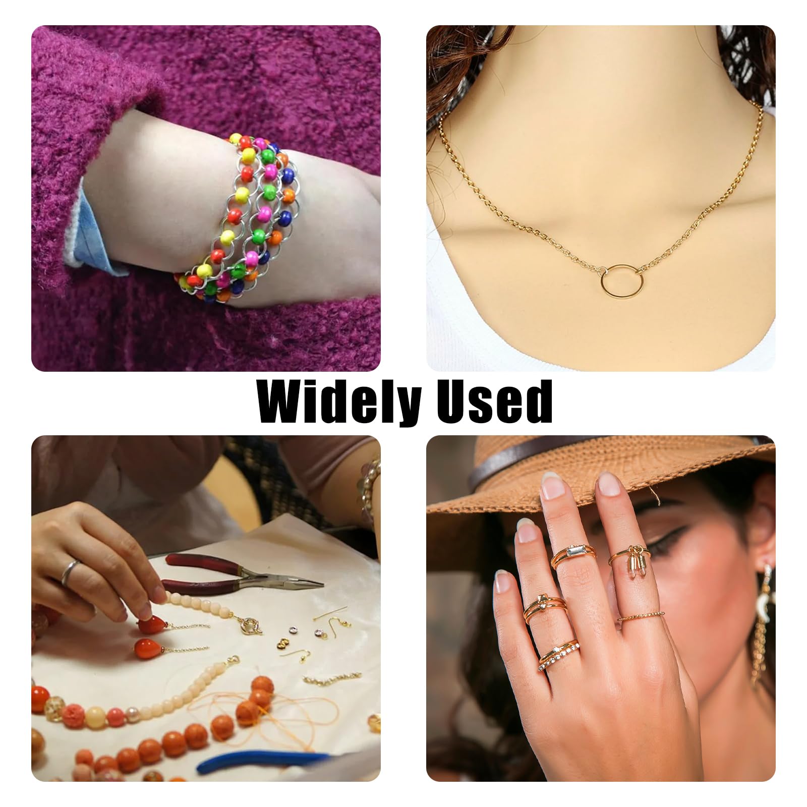 Anellini Per Bigiotteria In Acciaio Inox - 2780 Pezzi Argento E Oro - Foto 9