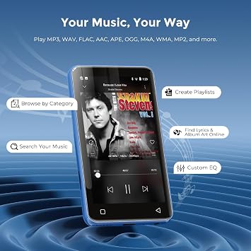 innioasis G1 80GB MP3プレーヤー BluetoothとWiFi、Spotifyミュージックプレーヤー付き