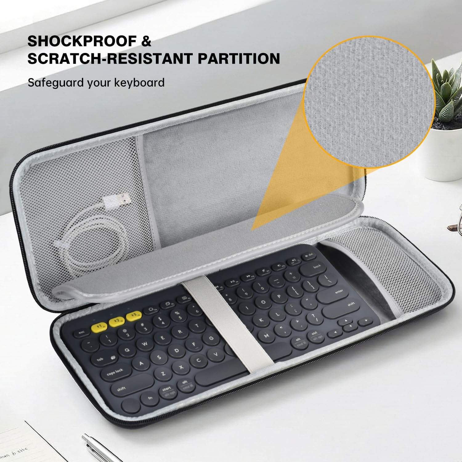 Hard Keyboard Case for Logitech Pebble Keys 2 K380s/K380 Keyboard + M350s