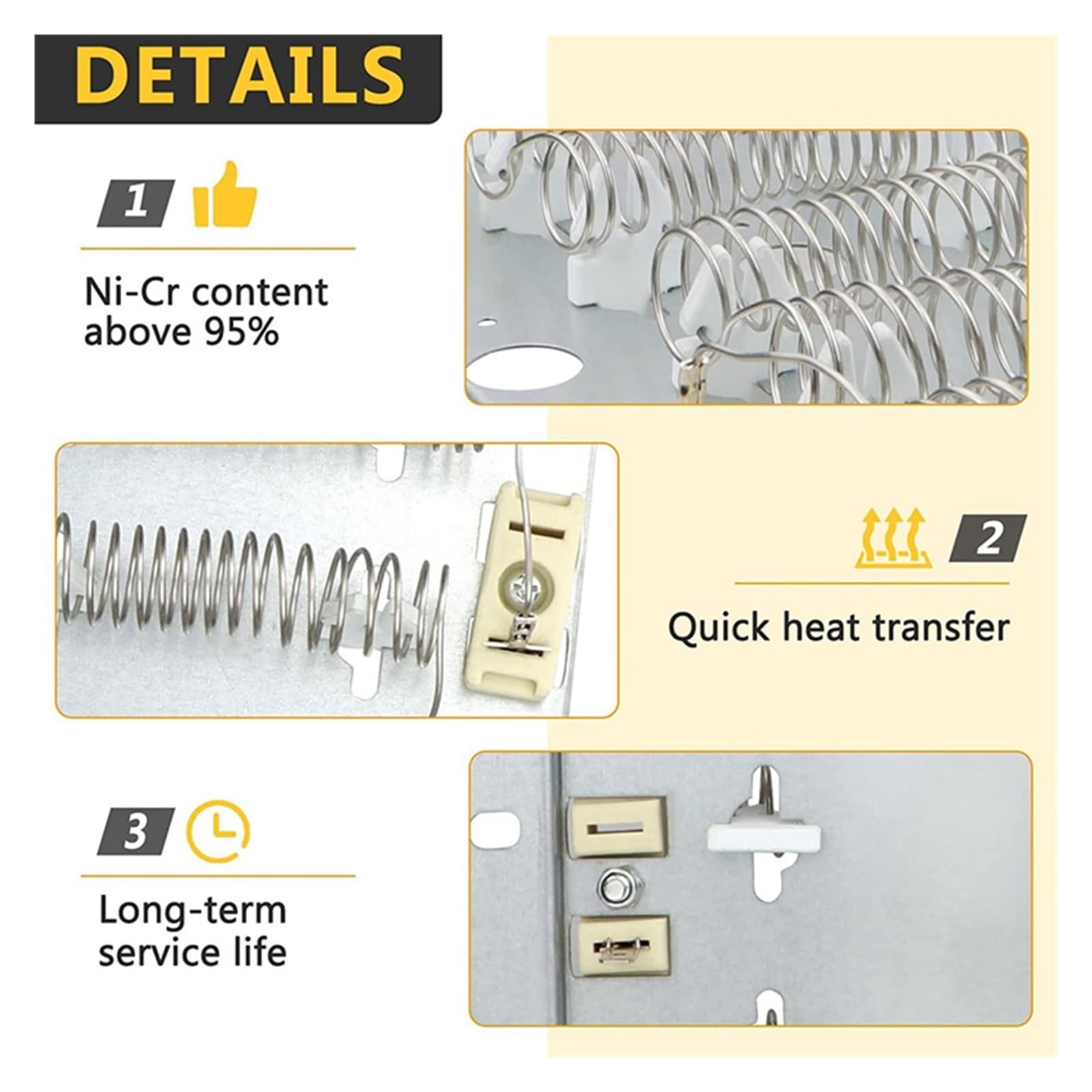Kit de elementos calefactores for secadora WPY503978