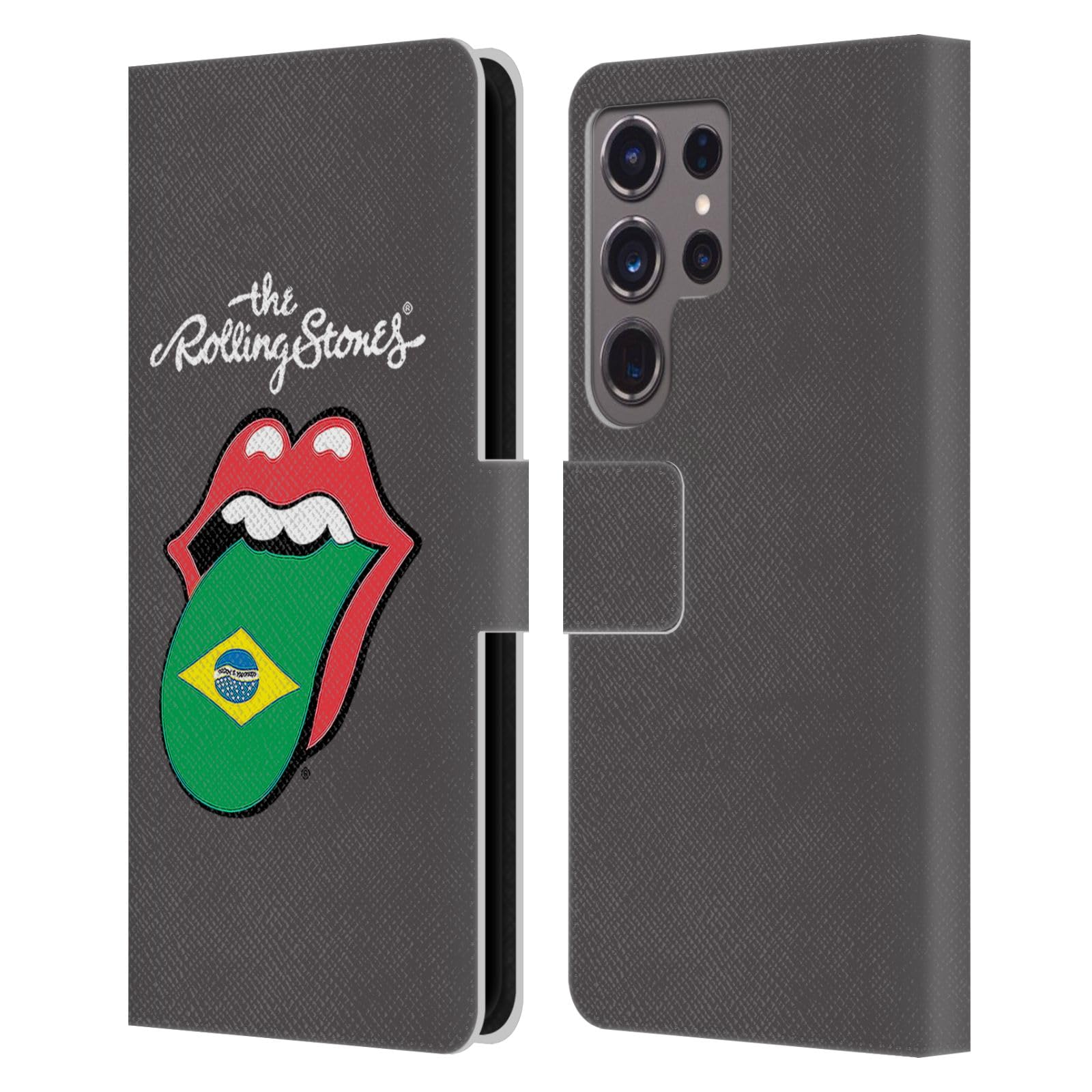 Funda de cuero tipo libro de The Rolling Stones para Samsung Galaxy S24 Ultra 7