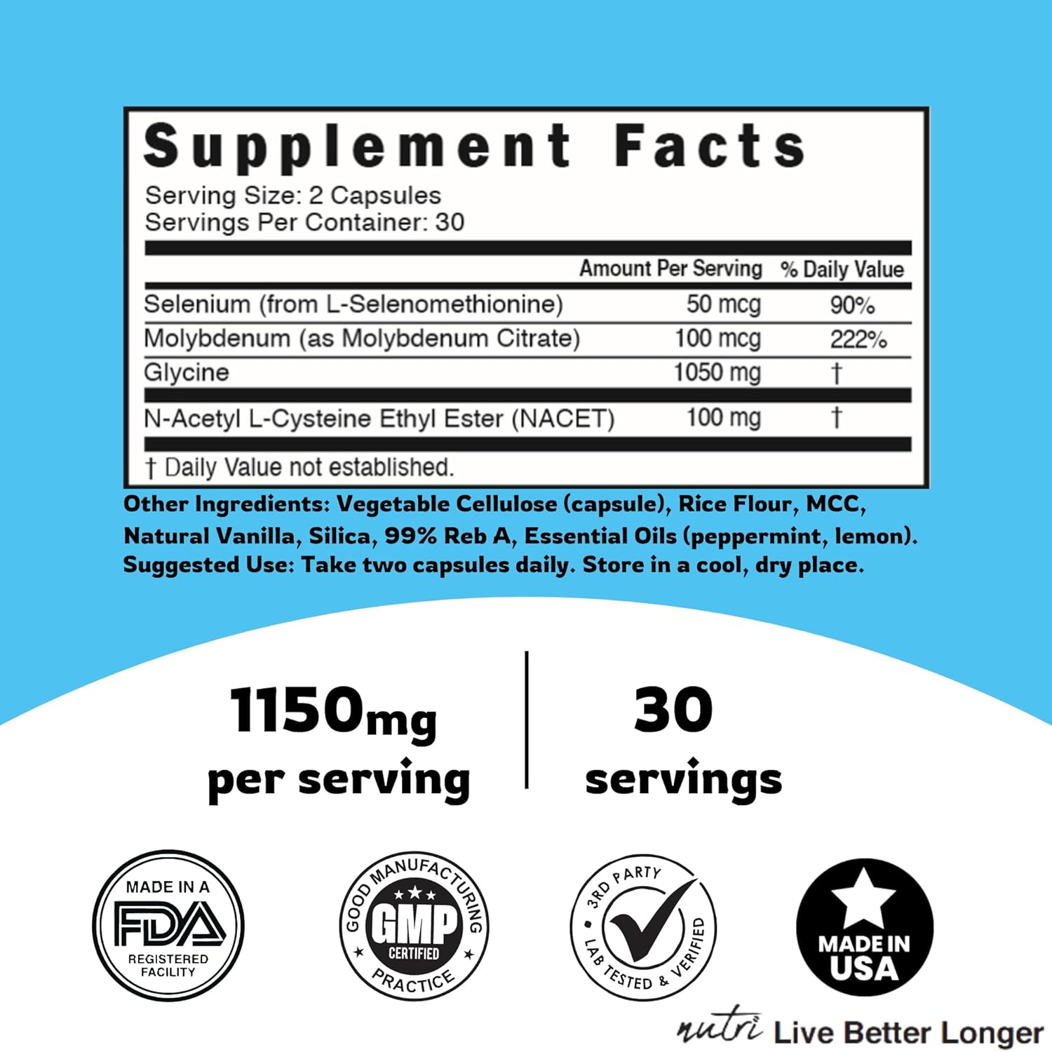 Nature's Fusions GlyNAC-ET (60 Capsules) - R Alpha Lipoic Acid 600mg (60 Capsules) - Anti Aging Bundle