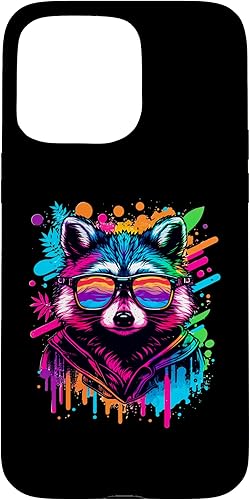 Miniatura 30 de Rainbow Raccoon Sunglasses Vaporwave Synthwave Retrowave Case for iPhone 17 Pro