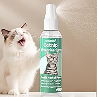 HomeHom Catnip Spray with Silvervine - 100% Natural Dual-Plant Formula for Cats & Kittens, Revives Toys & Trains Scratching - 2oz