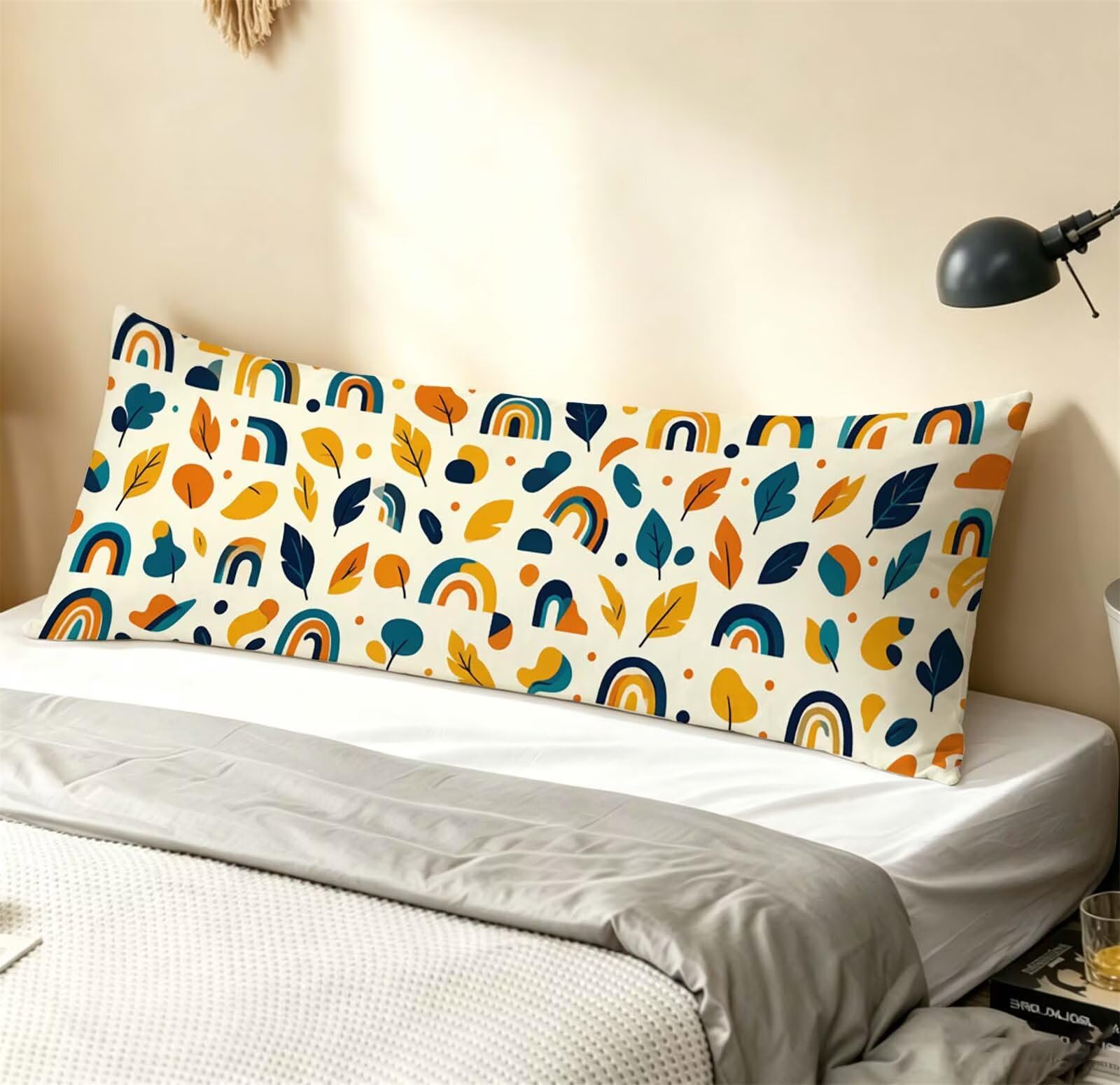 Colore-14 Federe Cuscino Letto 55 x 160 cm, Cuscini per Divano Lino,