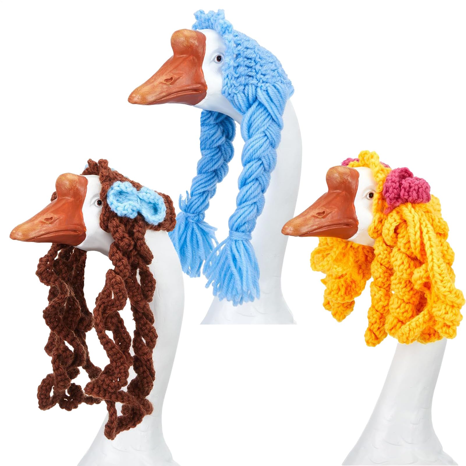 Costume d'oies de porche : tresses pour statues d'animaux et pelouse