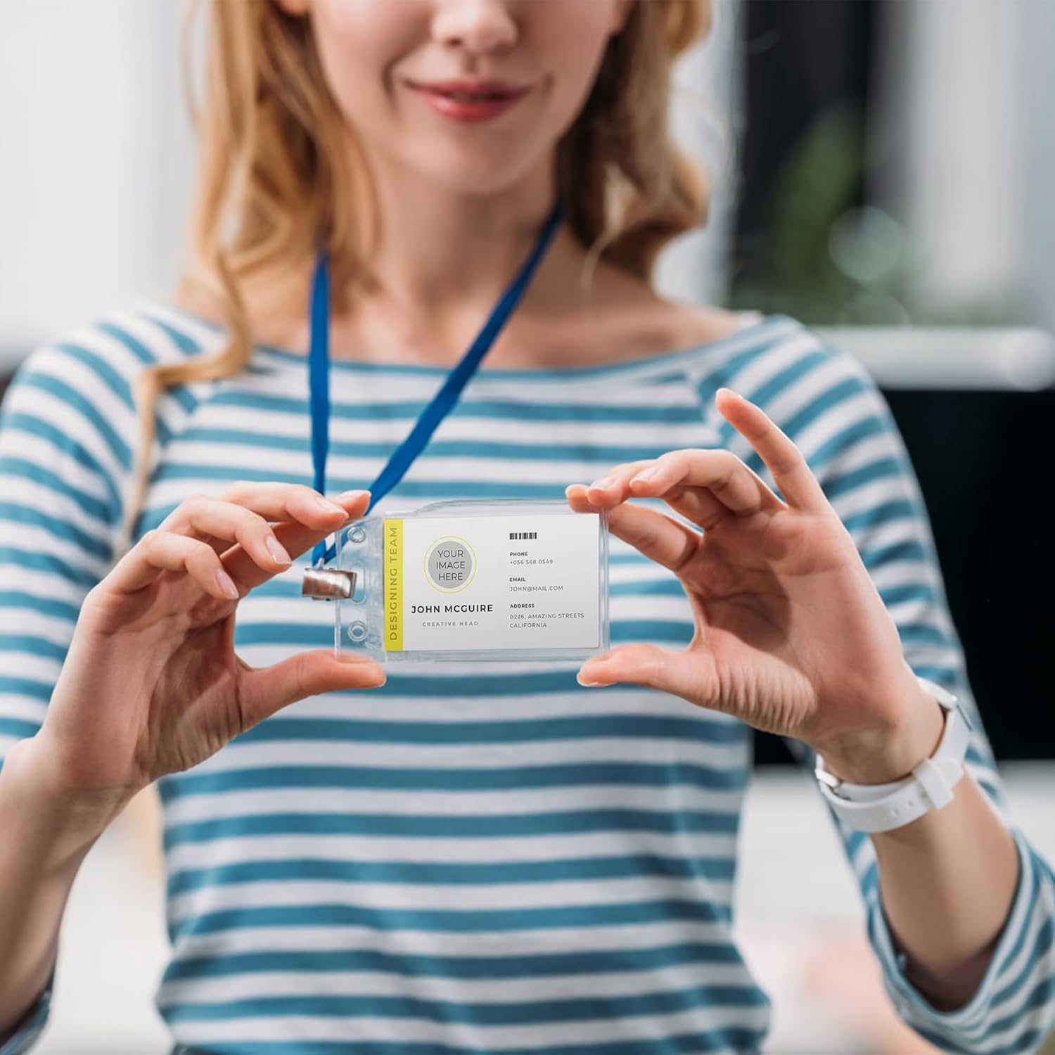 Customizable Name Badges Insert,2-1/4x3-1/2 Inch Vertical,White Printable Name Tag Insert Refills for Name Tag Holder,Laser/Inkjet Printable,400 Total Badges Insert(No Clip) - Image 6