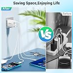 2 Pack USB C Charger Block • 40W 4Port Fast Charging Block Cube • Dual USB C Wall Charger Plug • Phone Charger Box Compatible with iPhone 16 15 14 13 12 Pro Max, XS/XR/X, iPad, Samsung S23 S22,Google
