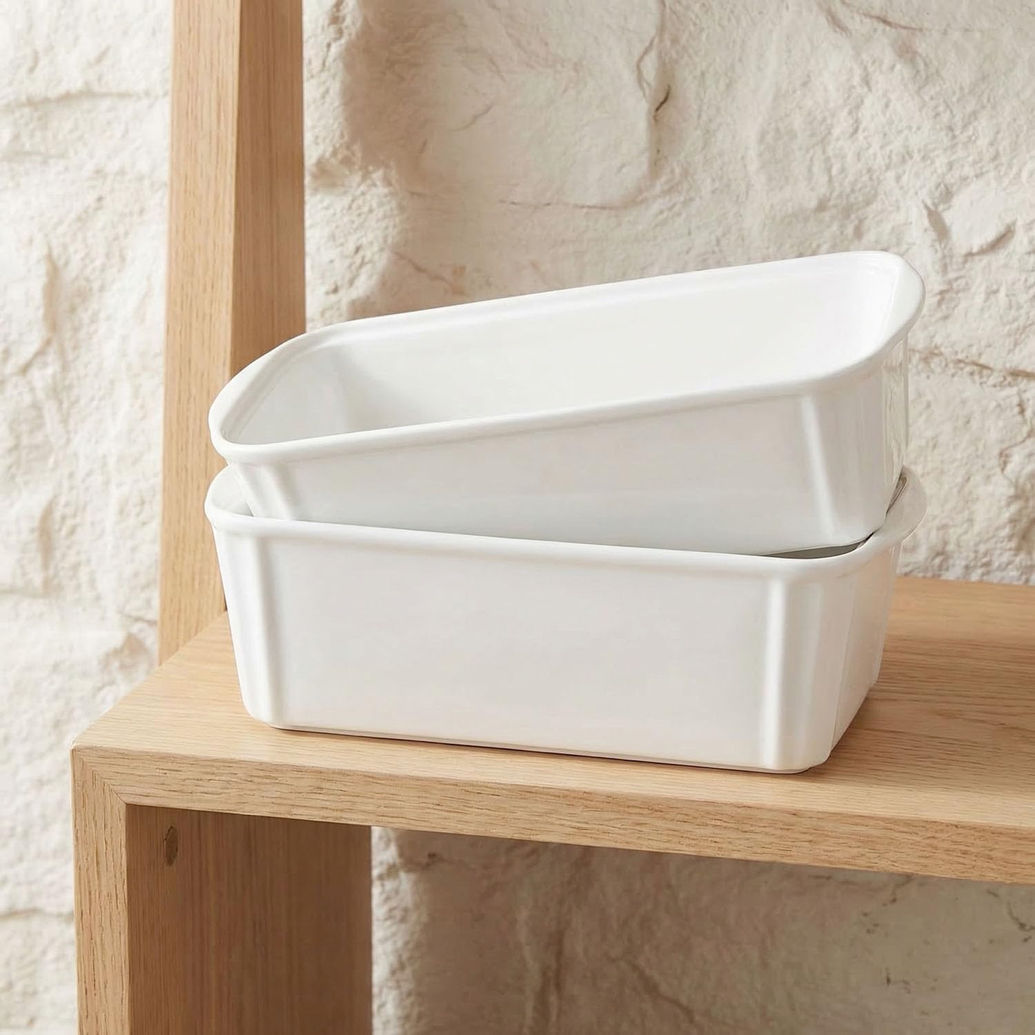 9" x 4" Healthy Ceramic Mini Rectangular Baking Bread Loaf Pan Baking Dish, Set of 2, for Cake, Meatloaf, Bread Pans, Brownies - Oven, Microwave, Freezer and Dishwasher Safe