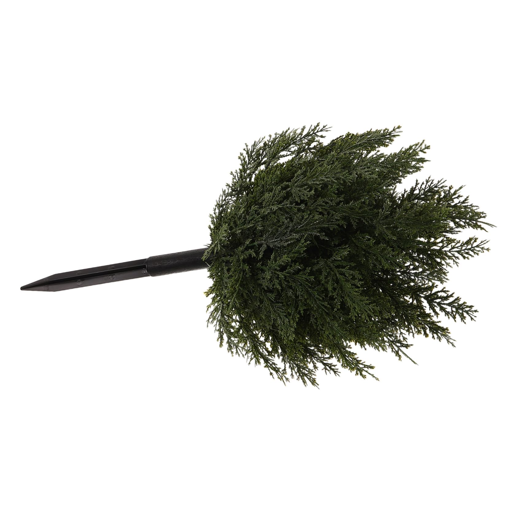 NOLITOY Künstliche Zypresse mit Erdspieß Künstlicher Gartenbaum aus Zedernholz Weihnachtsstab für Heimdekoration Künstliche Kiefernzweige für Drinnen und Draußen Weihnachtsbaumspitze