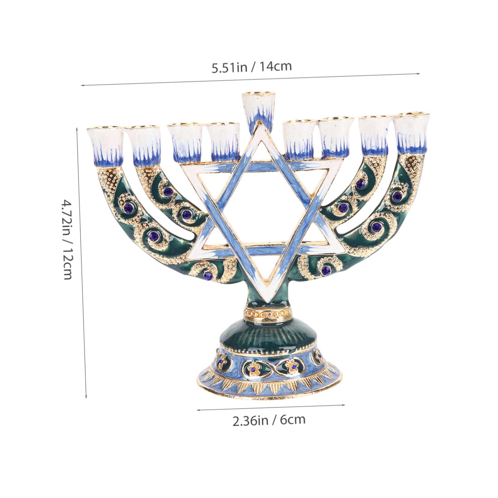 Candelabro Judío de 9 Brazos Retro para Hanukkah Decorativo