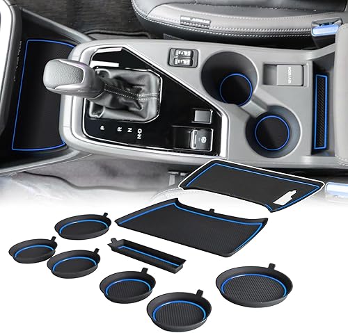 Vista 45 de Auovo Insertos para portavasos compatibles con Subaru Crosstrek Impreza 2024 2025, accesorios de silicona personalizados para portavasos de Rojo