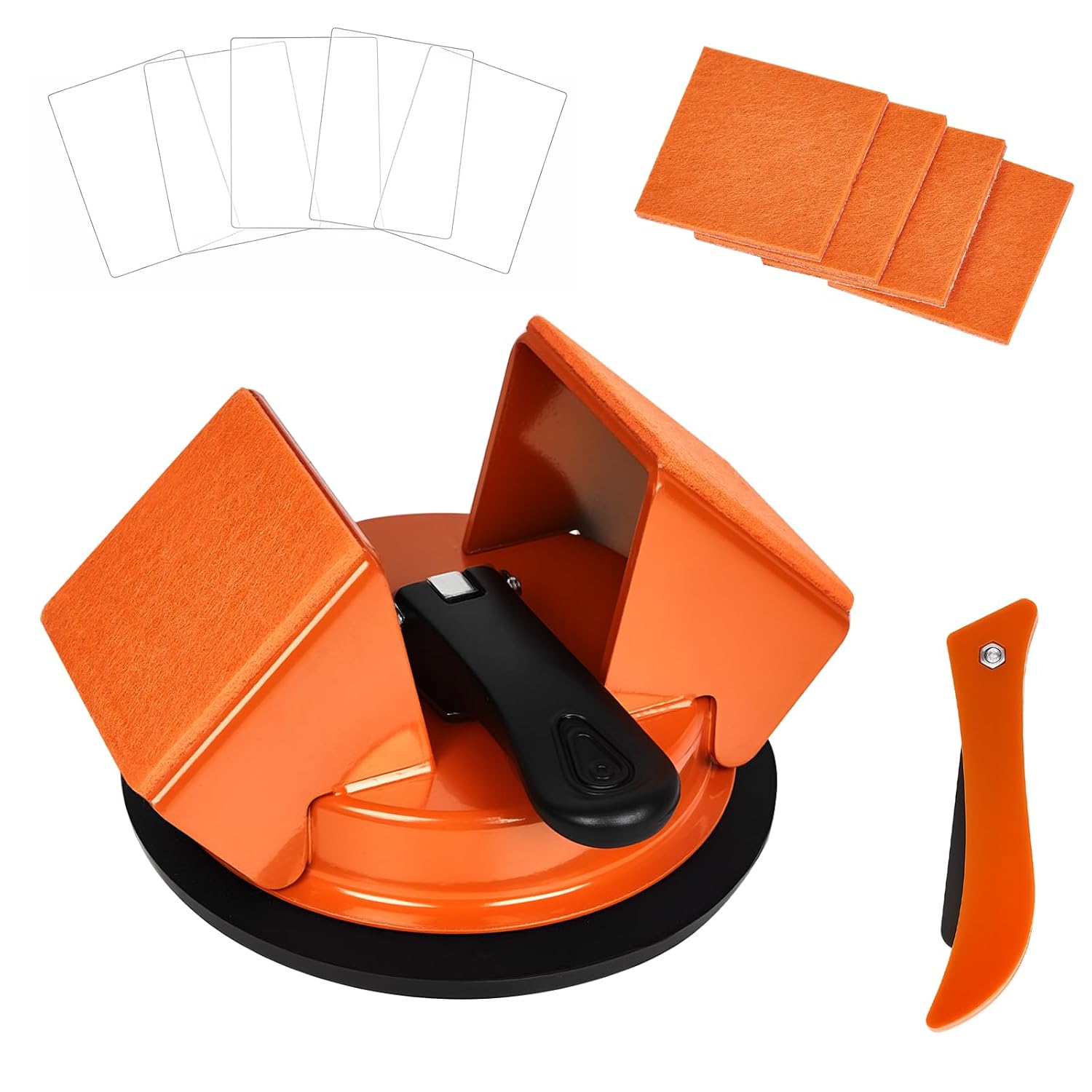 Floor Gap Fixer Tool, Heavy Duty Laminate and Vinyl Repair Kit | Steel body, strong suction base, 45-degree tap, felt pads, closes plank gaps, LVP, hardwood, home repairs, DIYers, installers