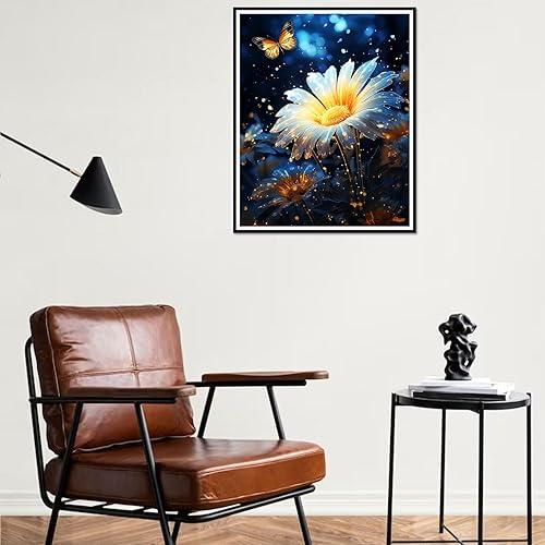 Miniatura 4 de Didfig Kits de pintura de diamantes para adultos principiantes, pintura artística de diamante 5D con diamantes redondos, taladro completo, pintura