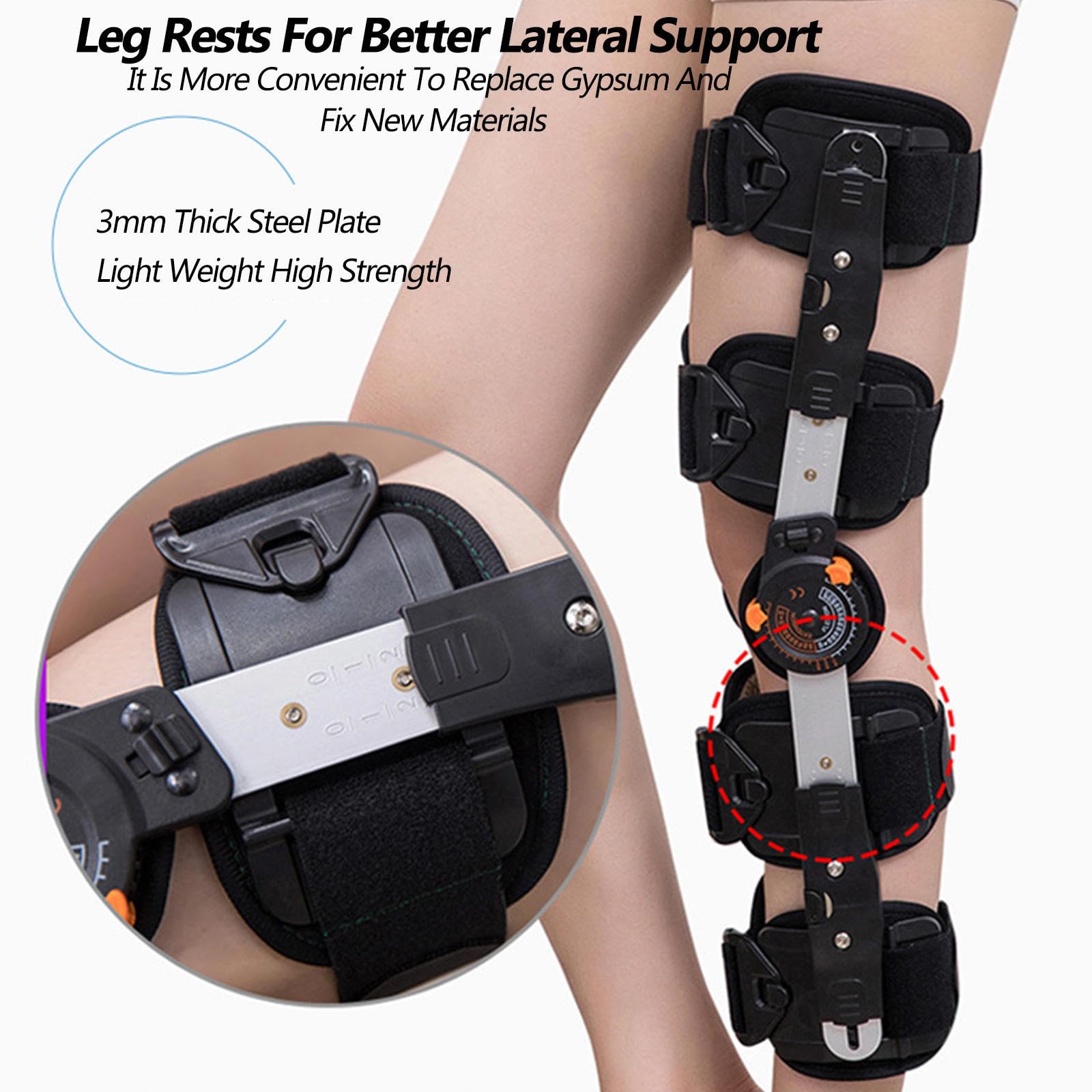 Rodillera Ajustable Bisagras, Ortesis Rodilla Apoyo, Ortopedia Fijación Articular, Lesiones Menisco Lesiones Ligamentos, Soporte Dolor Rodilla Artritis