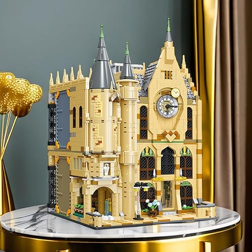 Miniatura 9 de Juguetes de construcción de torre de reloj para niños de 8 a 12 famosos bloques de construcción de castillo, juego atractivo para niños, regalo
