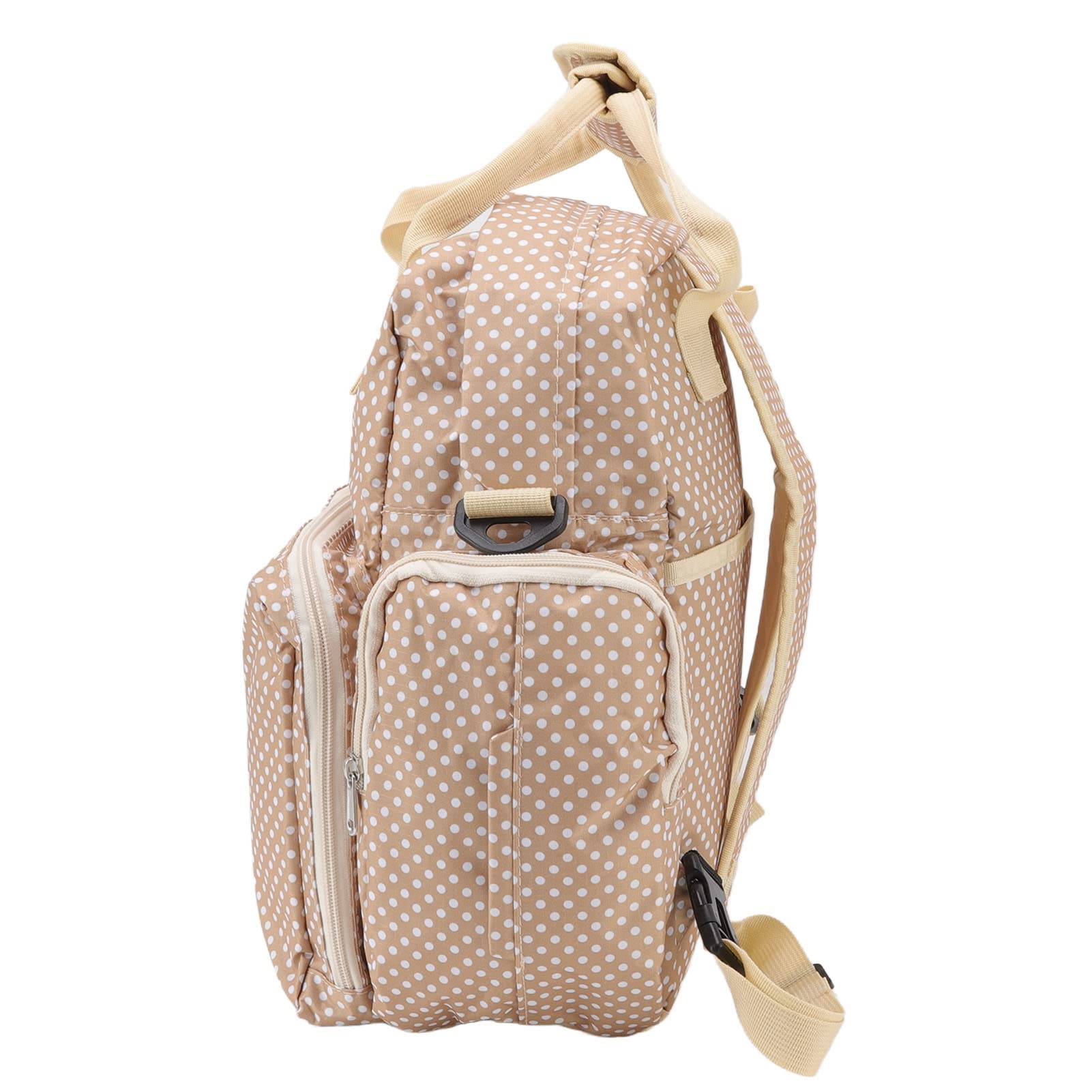 Torba na pieluchy Plecak o dużej pojemności Składany dla mamy Tata Dziecko z przebieralnią, wodoodporna torba na pieluchy Torba na pieluchy dla kobiet(Beige)