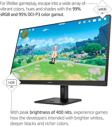 Miniatura 7 de HP OMEN 32q QHD 165Hz Monitor para juegos, pantalla QHD (2560 x 1440), panel IPS, 99% sRGB, 95% DCI-P3, 169, tecnología AMD FreeSync Premium, 32q
