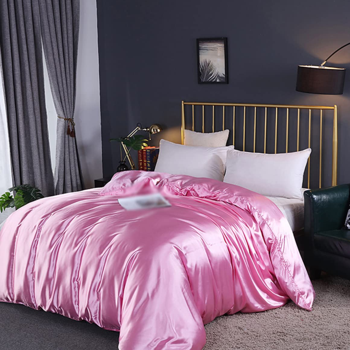 真綿 正絹 シルク 花柄 掛け布団　カバー付 713bn96ZyyL._AC_UF350,