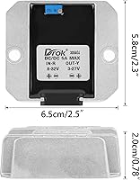 Vista 3 de DROK 12V DC Buck Converter, 8-35V to 3-27V 5A 135W Voltage Regulater Waterproof Adjustable 3V 5V 9V 12V 24V Power Supply Transformer Step-Down Volt