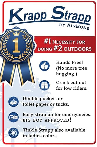 Miniatura 8 de Correa Krapp máxima comodidad al aire libre  Manos libres, solución de inodoro portátil, duradera y versátil  Perfecto para acampar, senderismo,