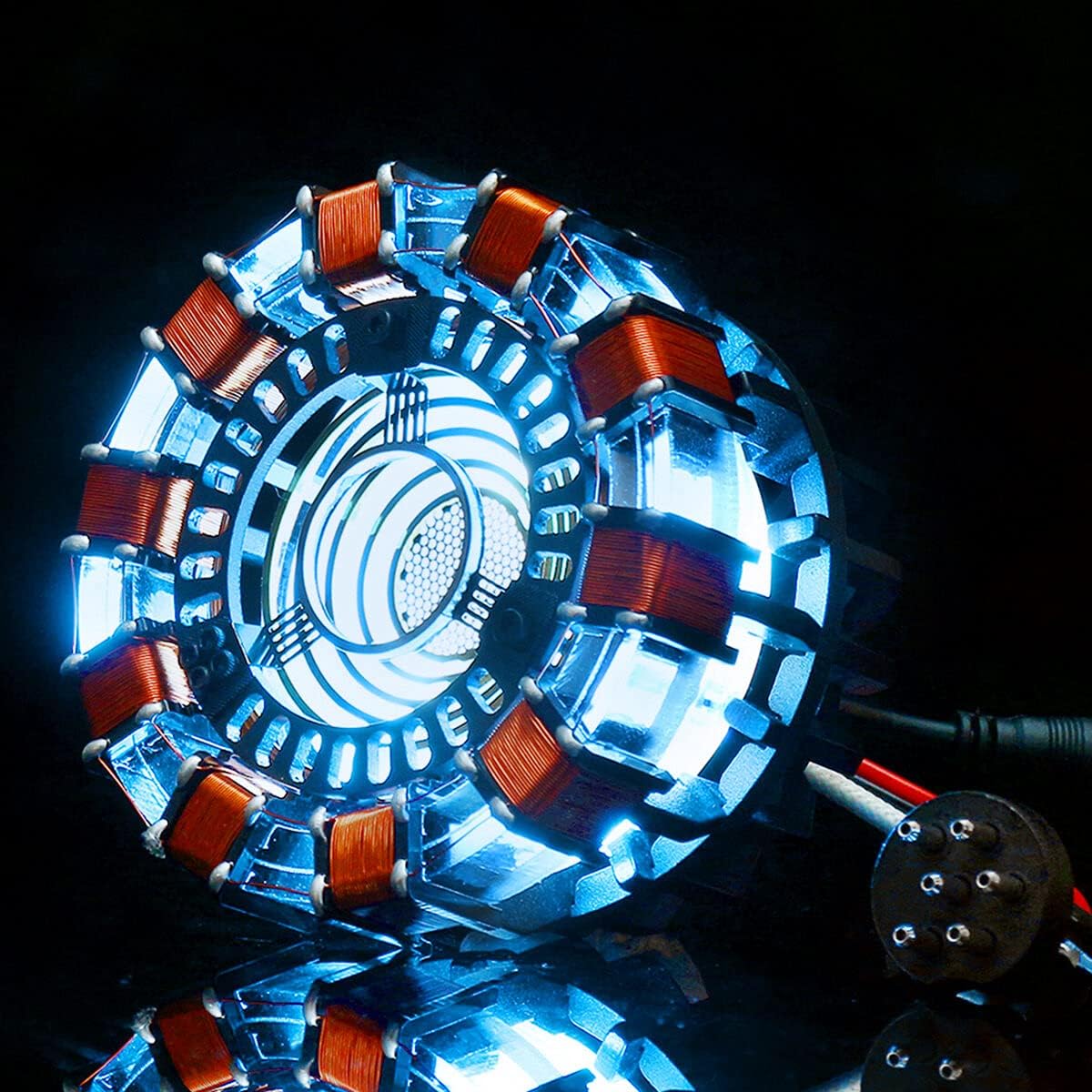 KDAFA Arc Reactor Parts,Acrylic Remote Ver. Tony DIY Arc Reactor Lamp Kit Remote Control Illuminant LED Flash Light Heart Set