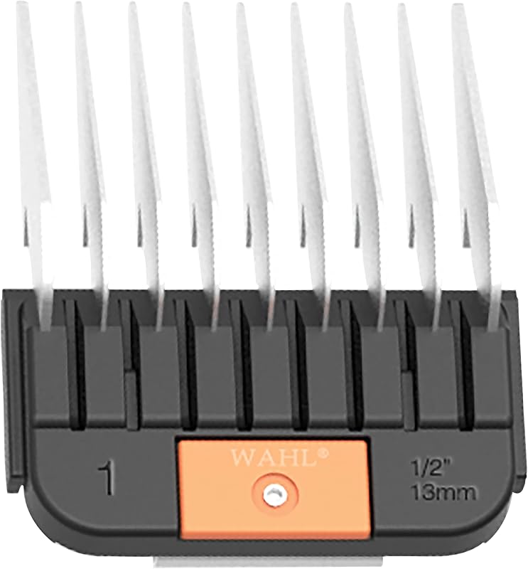 Wahl Professional Animal Guide, #1, 1/2 Inch Cut Length, Orange | 3374-100, Attachment Guide Comb, Detachable Blade for Pet Clippers, Easily Snaps into Place, Durable Stainless Steel