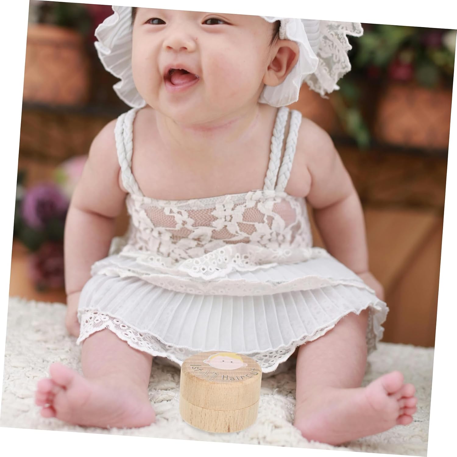 Milisten Baby Keepsake Box for First Haircut Wooden Haircut Storage Box for Boys for Childhood for Newborns image 3