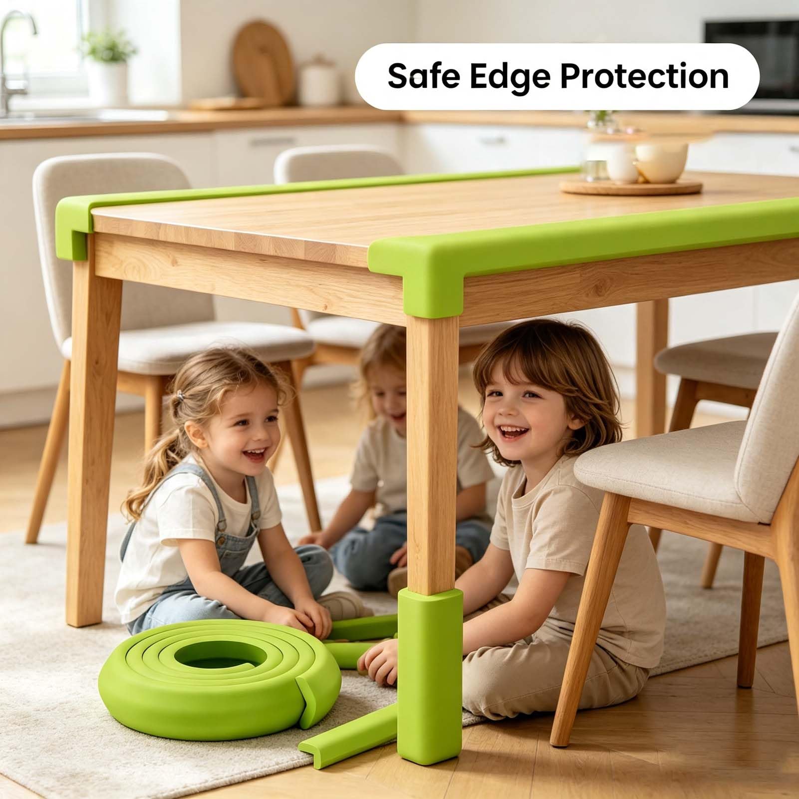 Burlete Protector De Espuma, Protector De Esquinas Y Bordes, Tira Antigolpes para Muebles, Mesas Y Escritorios, Banda Amortiguadora, Flexible, Suave Y Fácil De Colocar